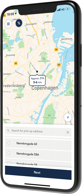 Download taxi app 1 Download the best taxi app in Denmark