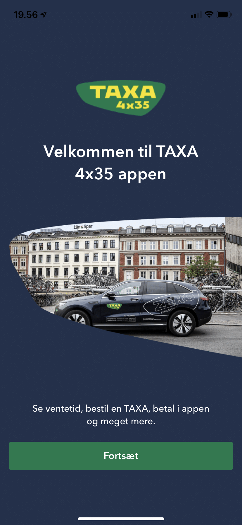 Opret en brugerprofil i TAXA app 1