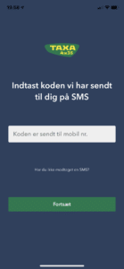 Opret en brugerprofil i TAXA app 5
