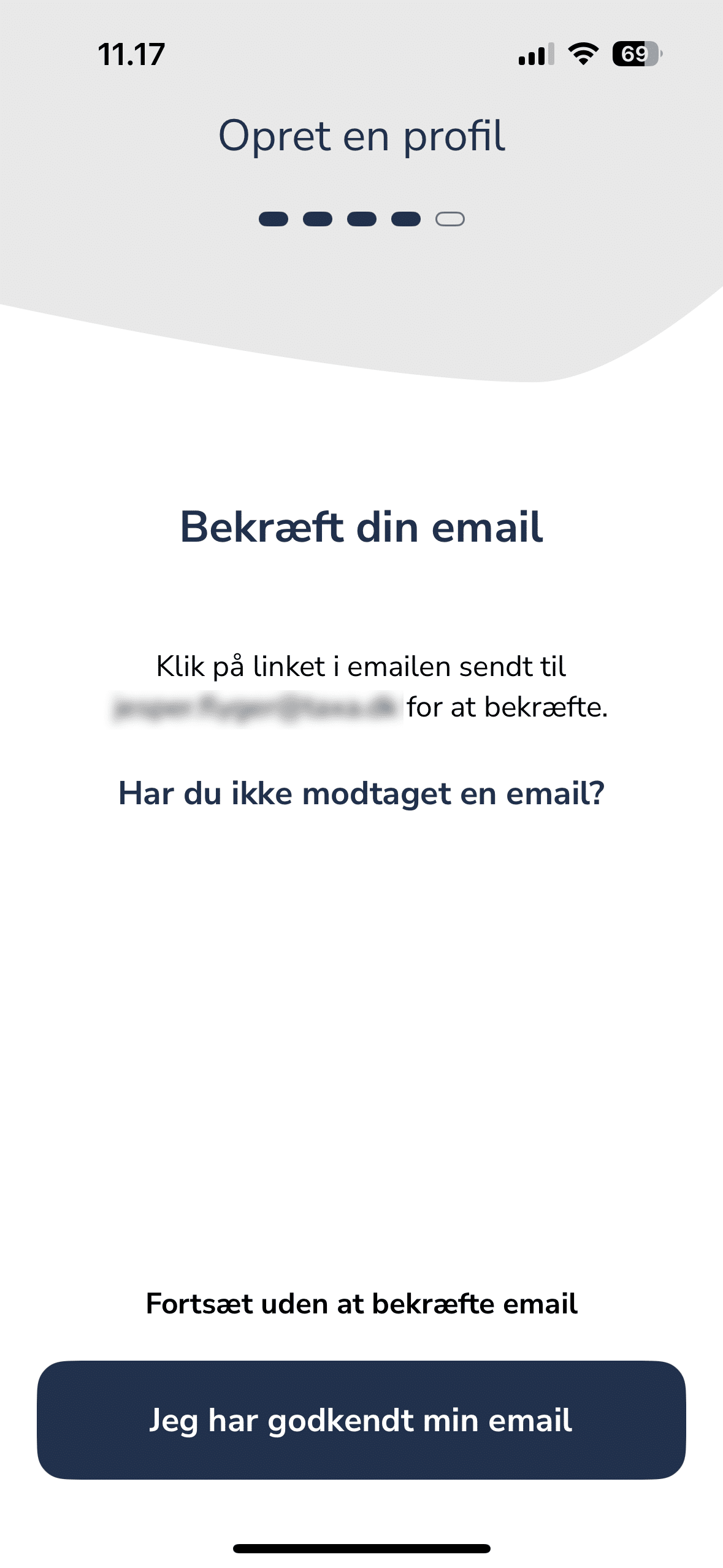 Opret en brugerprofil i TAXA app 5