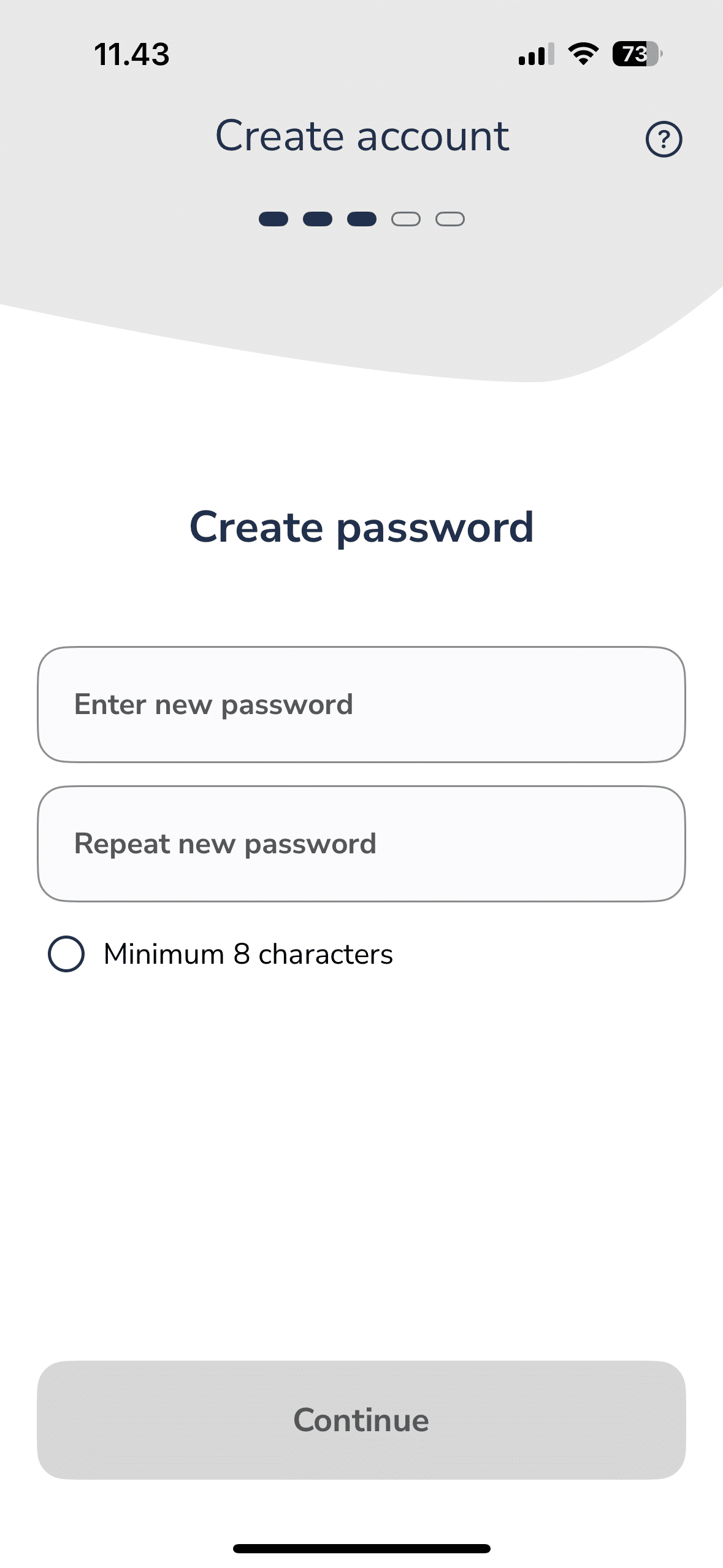 Create an user profile in the taxi app 4