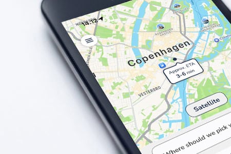 Taxi app advantages - see your expected waiting time